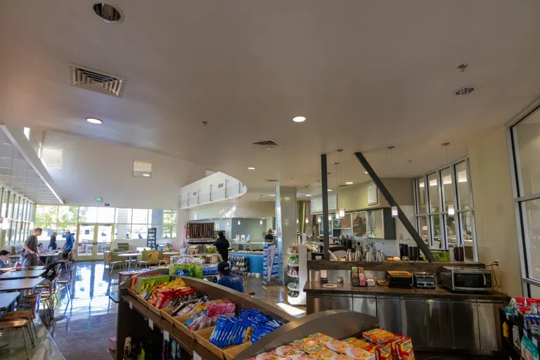 Wide view of the Shack and its assortment of snacks, candies, and chocolates