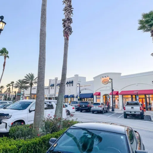 Image of three store fronts at the Town Center