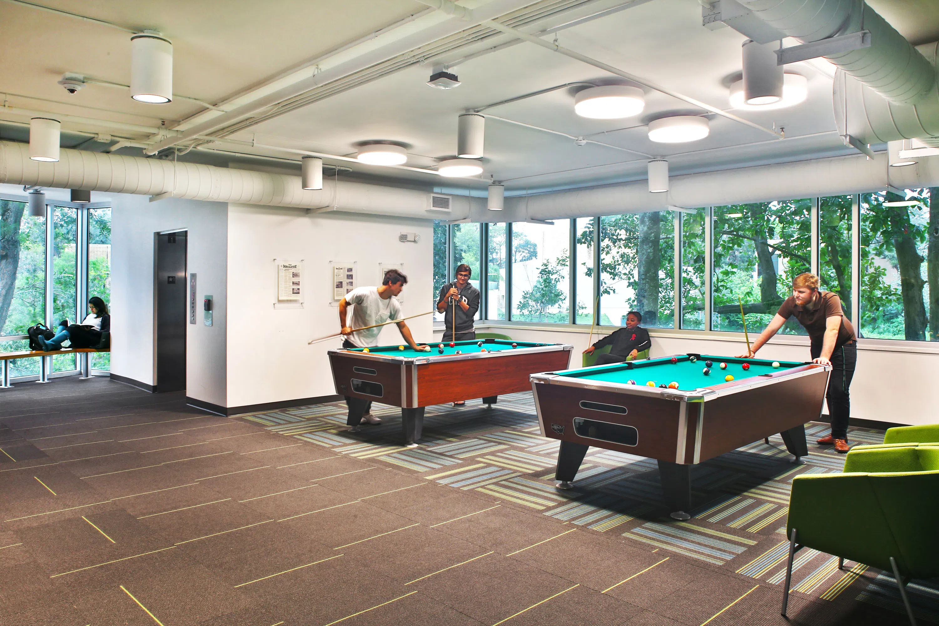 Williams Hall is equipped with game rooms, study spaces, a community kitchen, and more! 