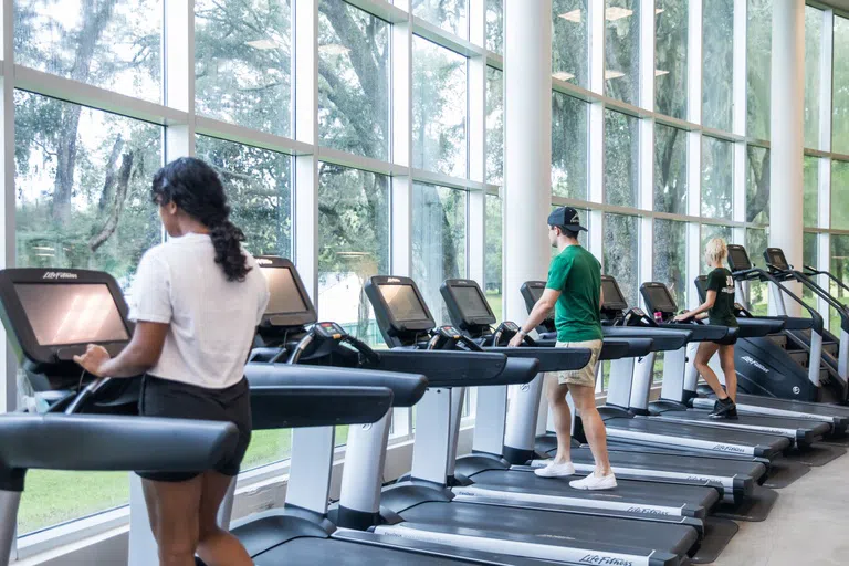 Inside our Fitness Center.