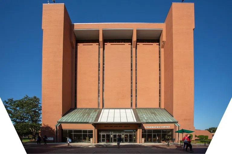 front of library