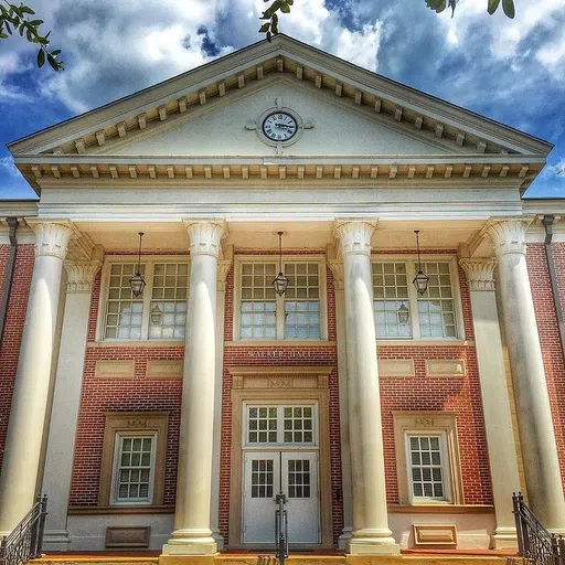 Walker Hall on a cloudy day.