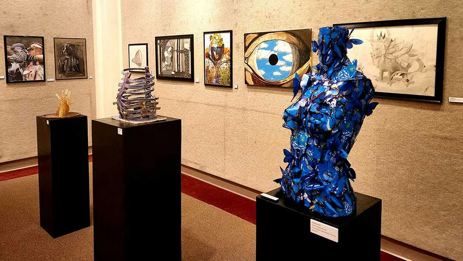 Artwork on display at the Peacock Gallery.