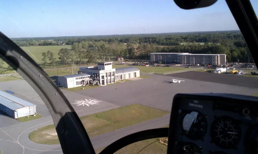 A flyover view of the Terminal Building.