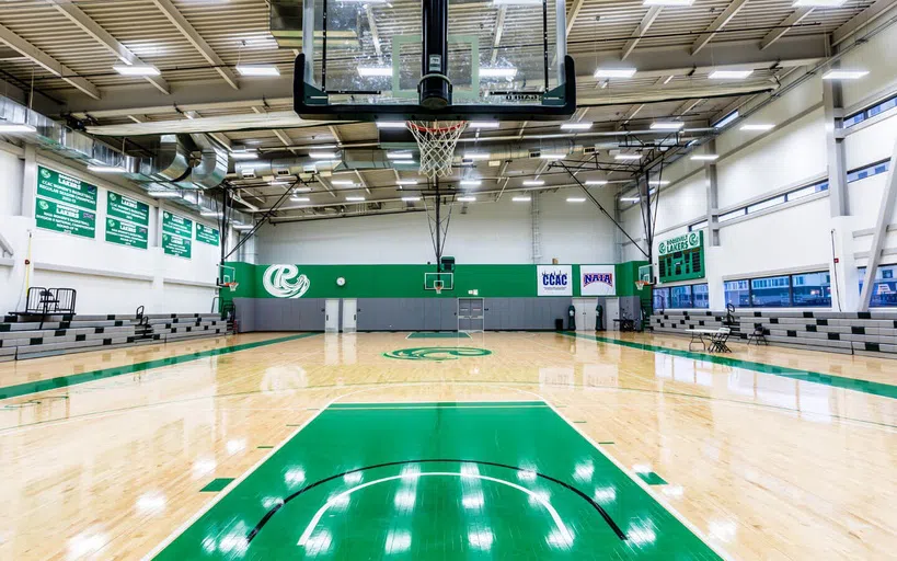 Basketball court at the Goodman Center 