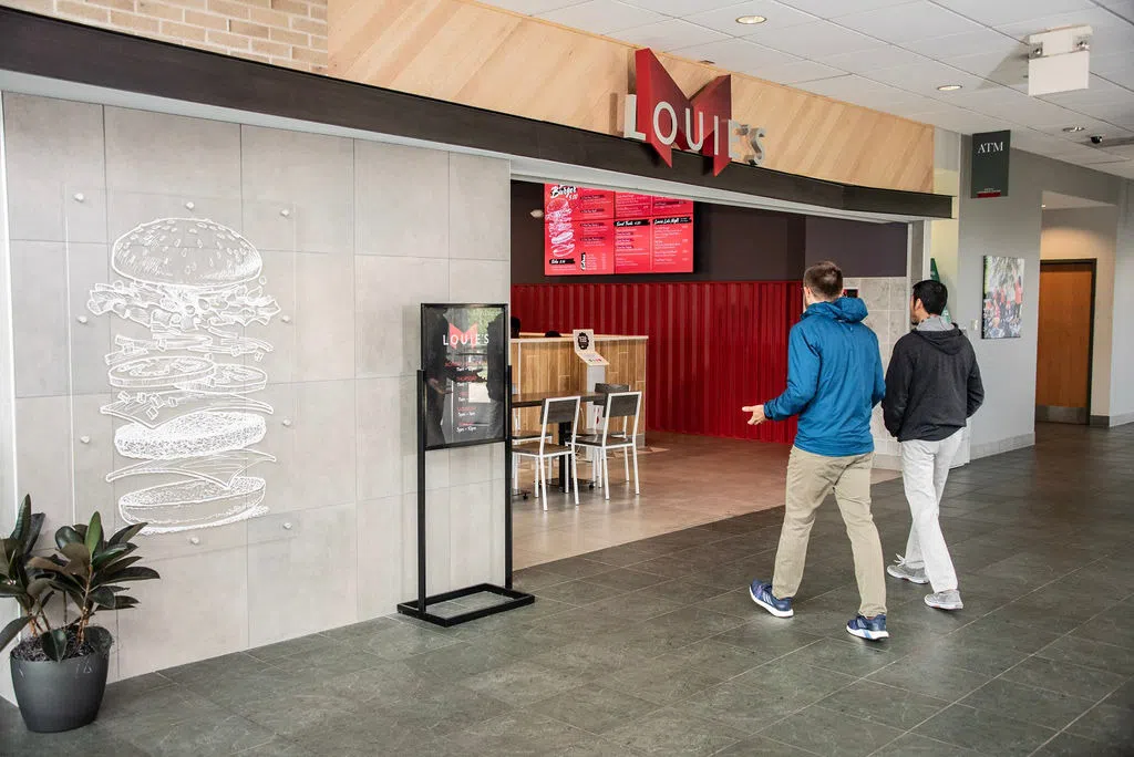 Louie's is a place for students to grab a meal or a late night snack. 