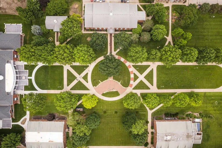 Campus Mall Aerial Shot