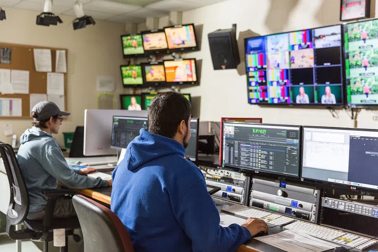 TV Station Monitoring Room