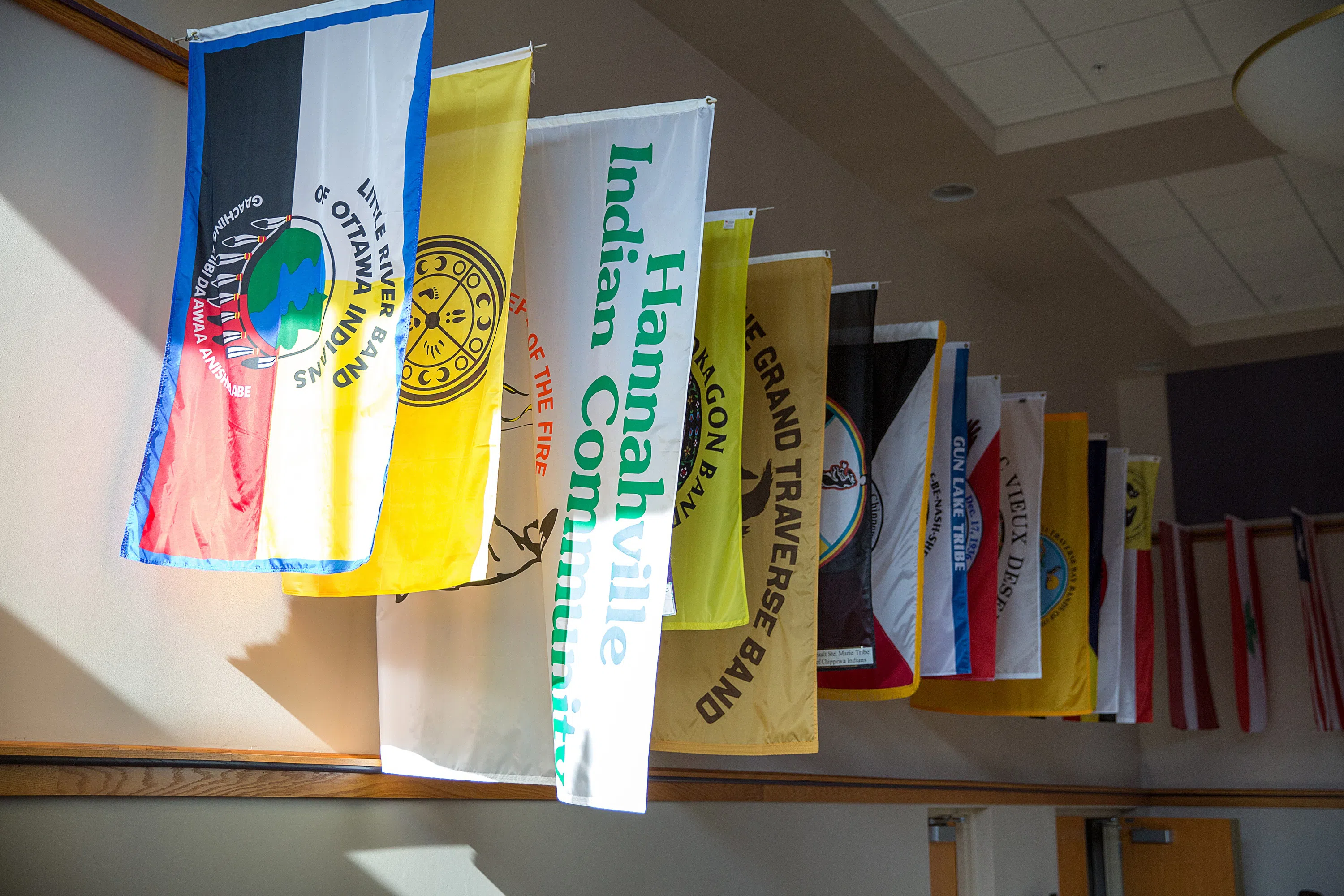 Tribal Flags in Center for Native American Studies