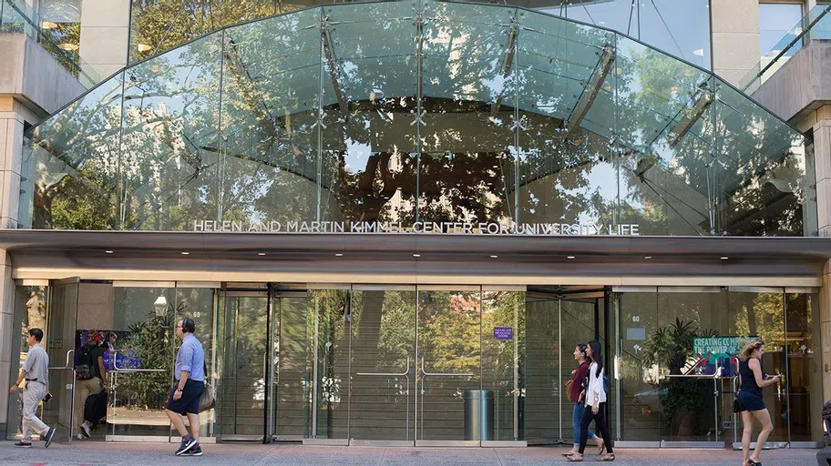 Front entrance of the NYU Kimmel Center for University Life