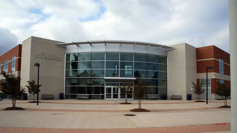 The entrance to L.R. Hill Sports Complex.