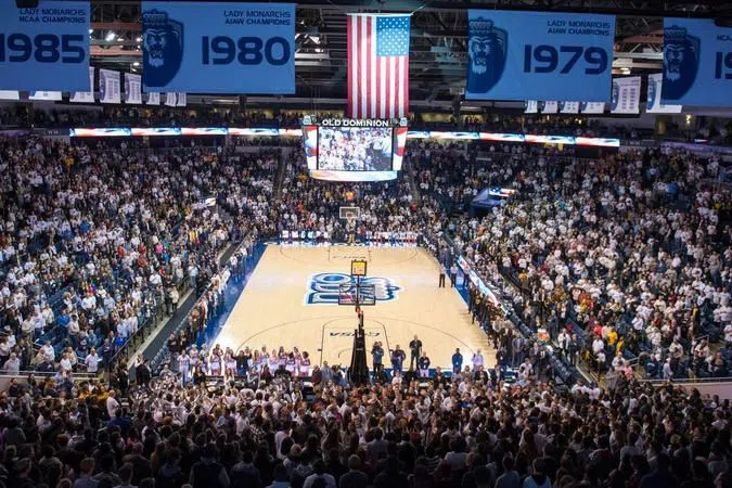 ODU basketball game at Chartway Arena