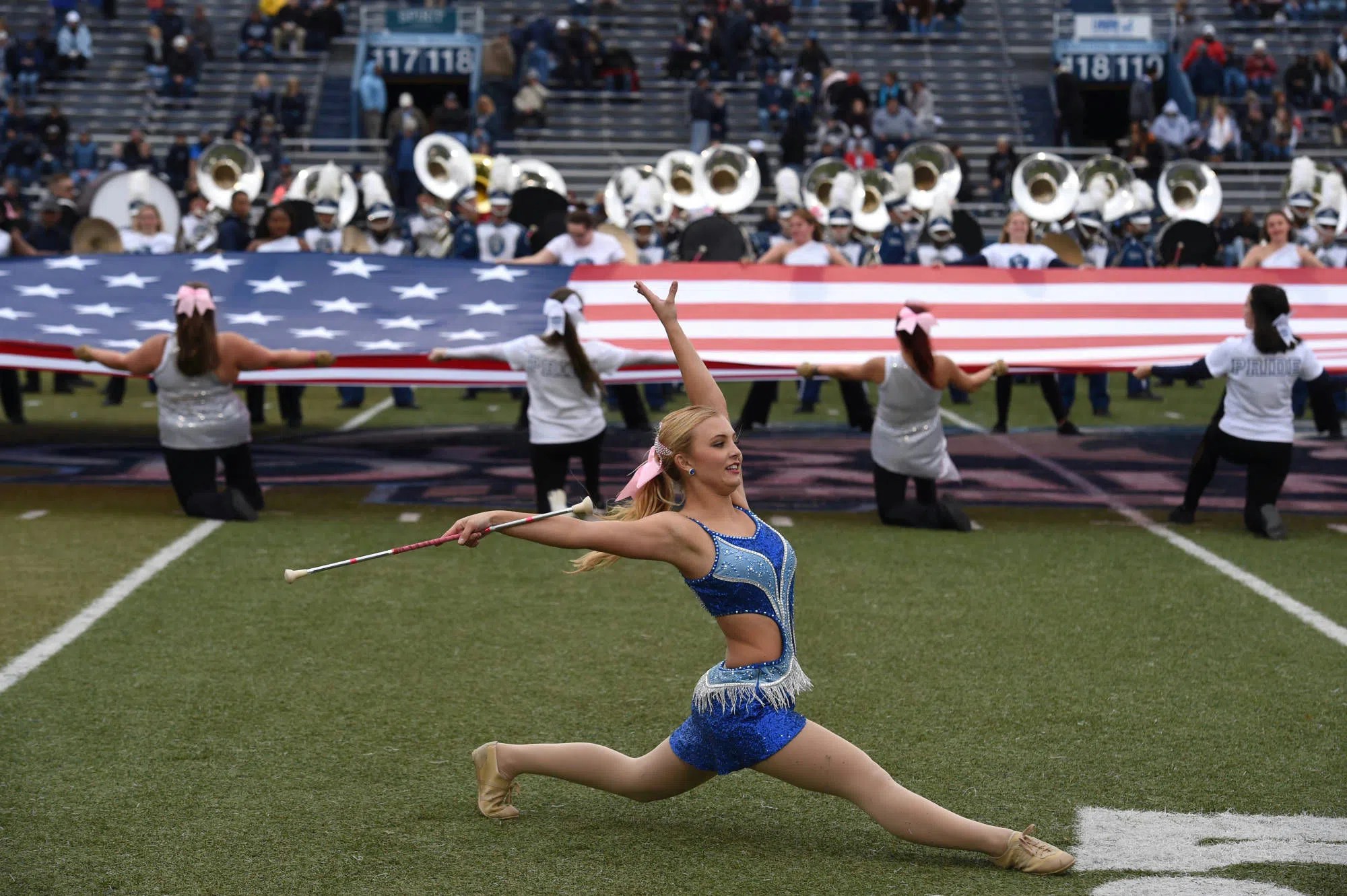 Marching band performance