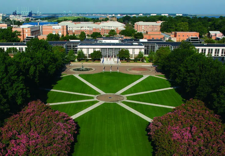 An aerial view of Kaufman Mall