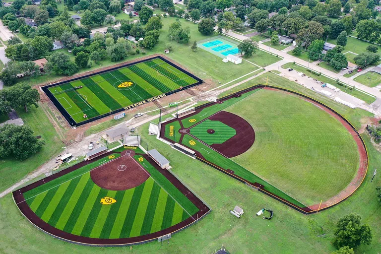 The Dick Peters Sports Complex is home to the Braves tennis, baseball and softball teams, as well as track and field throwers. There is also a turf field that is regulation size and utilized by a wide variety of varsity teams.