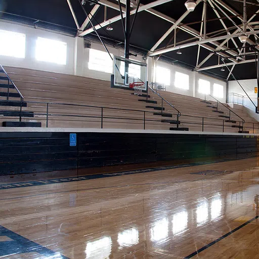 Seating on the north side of Wilson Field House.