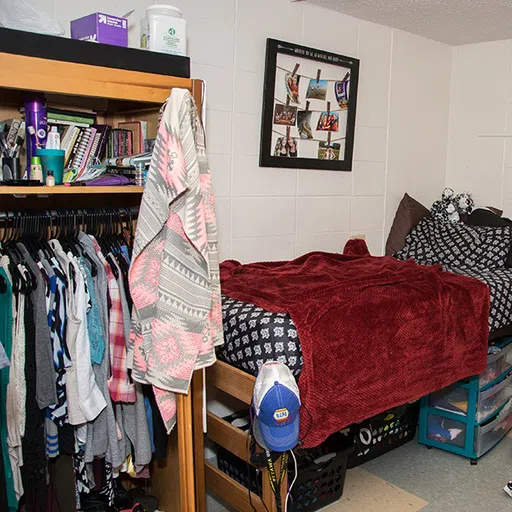 An inside look at rooms within Brown Hall - a traditional-housing option for students located on the northeast corner of campus.