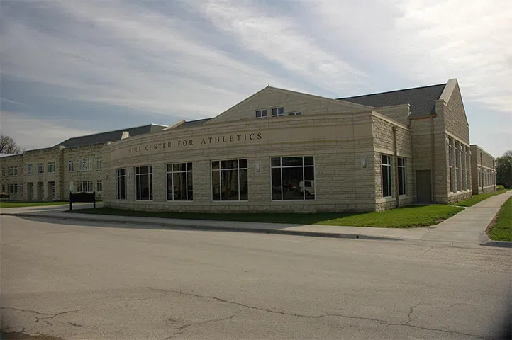 The Hull Center for Athletics houses the athletic training room, administrative and coaching offices, as well as locker rooms for all varsity teams.