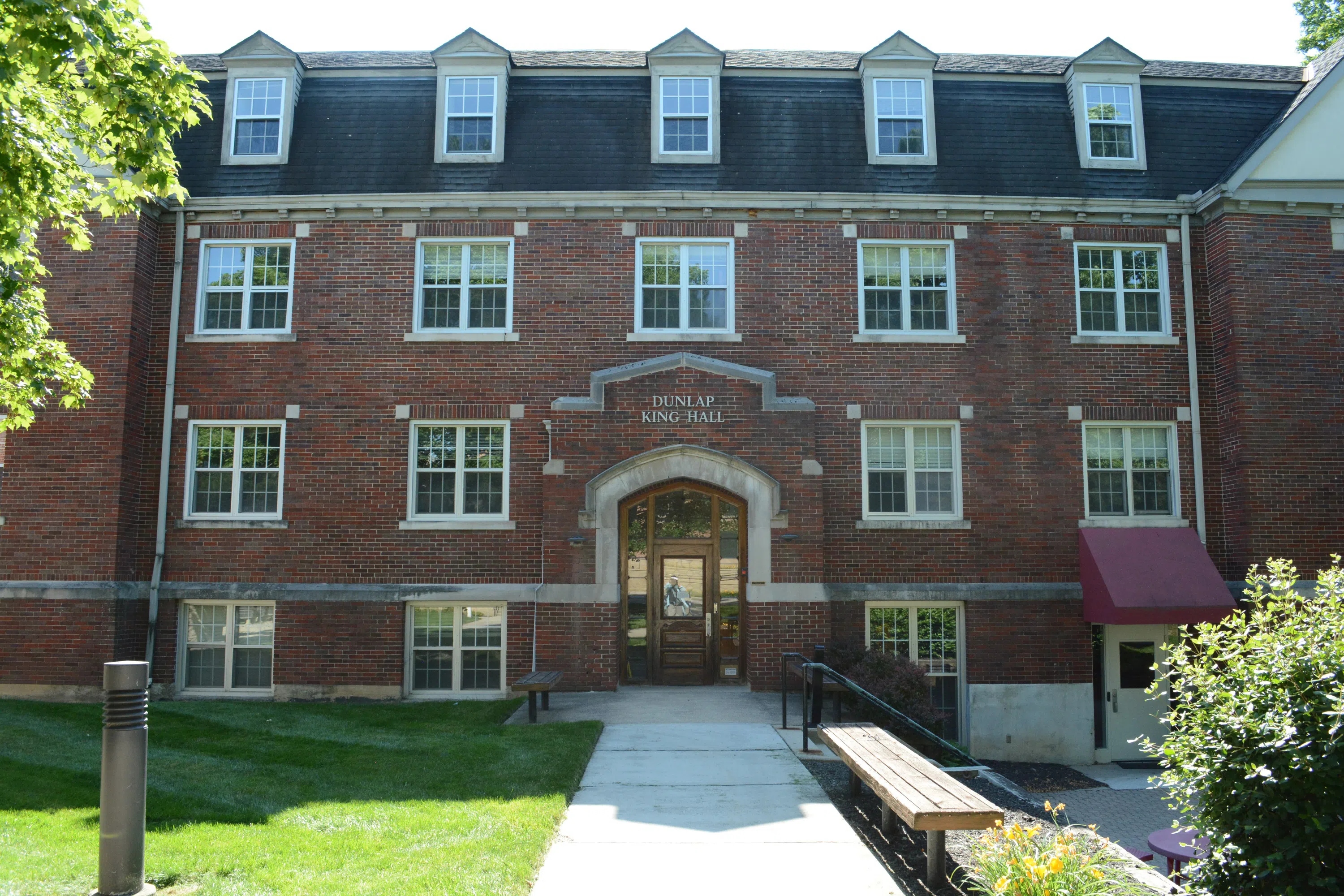 The front facade of Dunlap-King Hall.