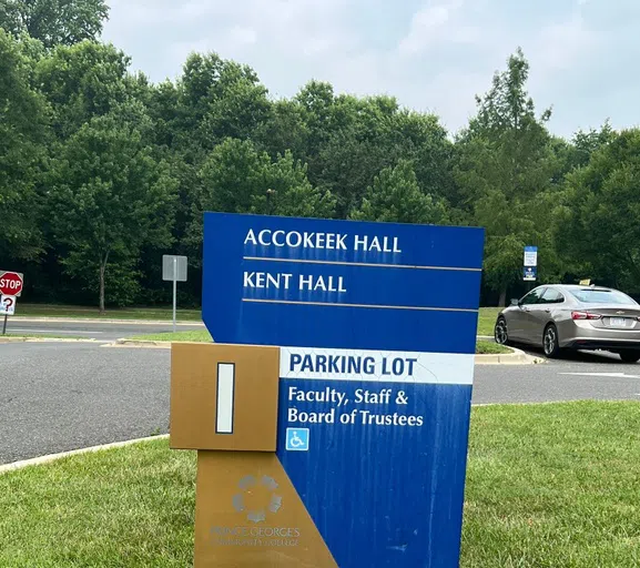 Parking Lot I. Parking for Board of Trustess, Faculty and Staff only. Handicap parking