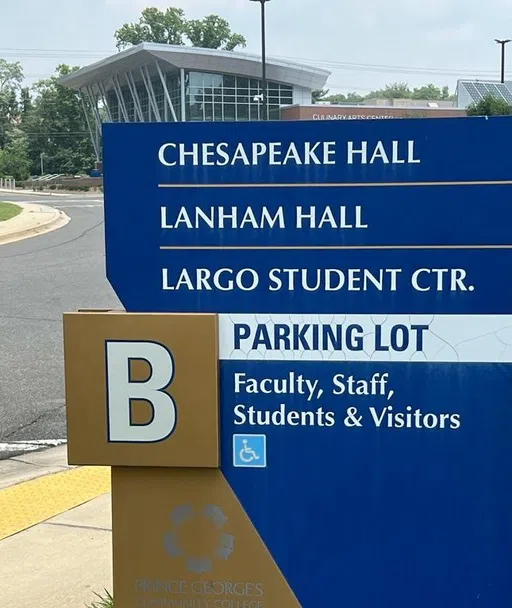 Parkign Lot B is adjacent to Lot A. Parking for Faculty, Staff, Students and Visitors to Chesapeake Hall, Lanham Hall and the Student Center