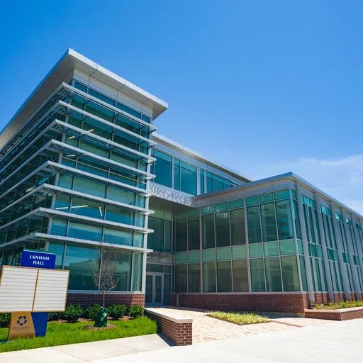 Exterior view of Lanham Hall Quad Entrance