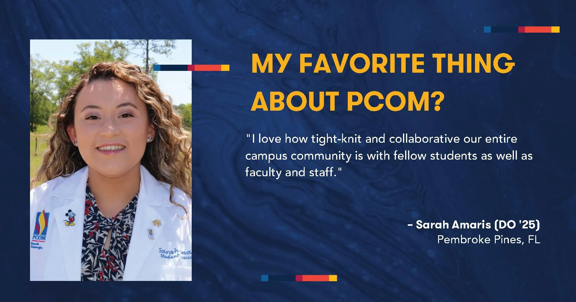 Thoughts from a Student Ambassador on her favorite thing about PCOM