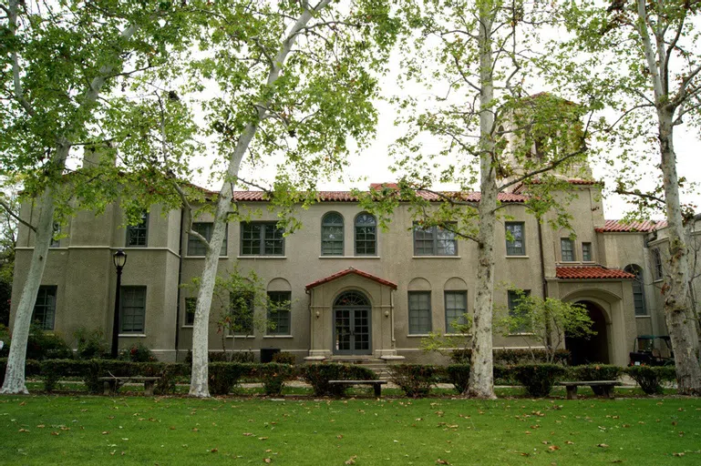 Back of Sumner Hall with trees