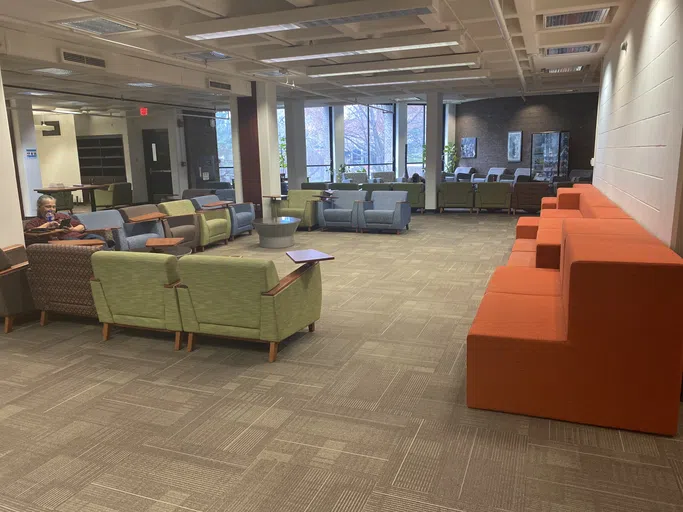 Lounge seating is available at the library.