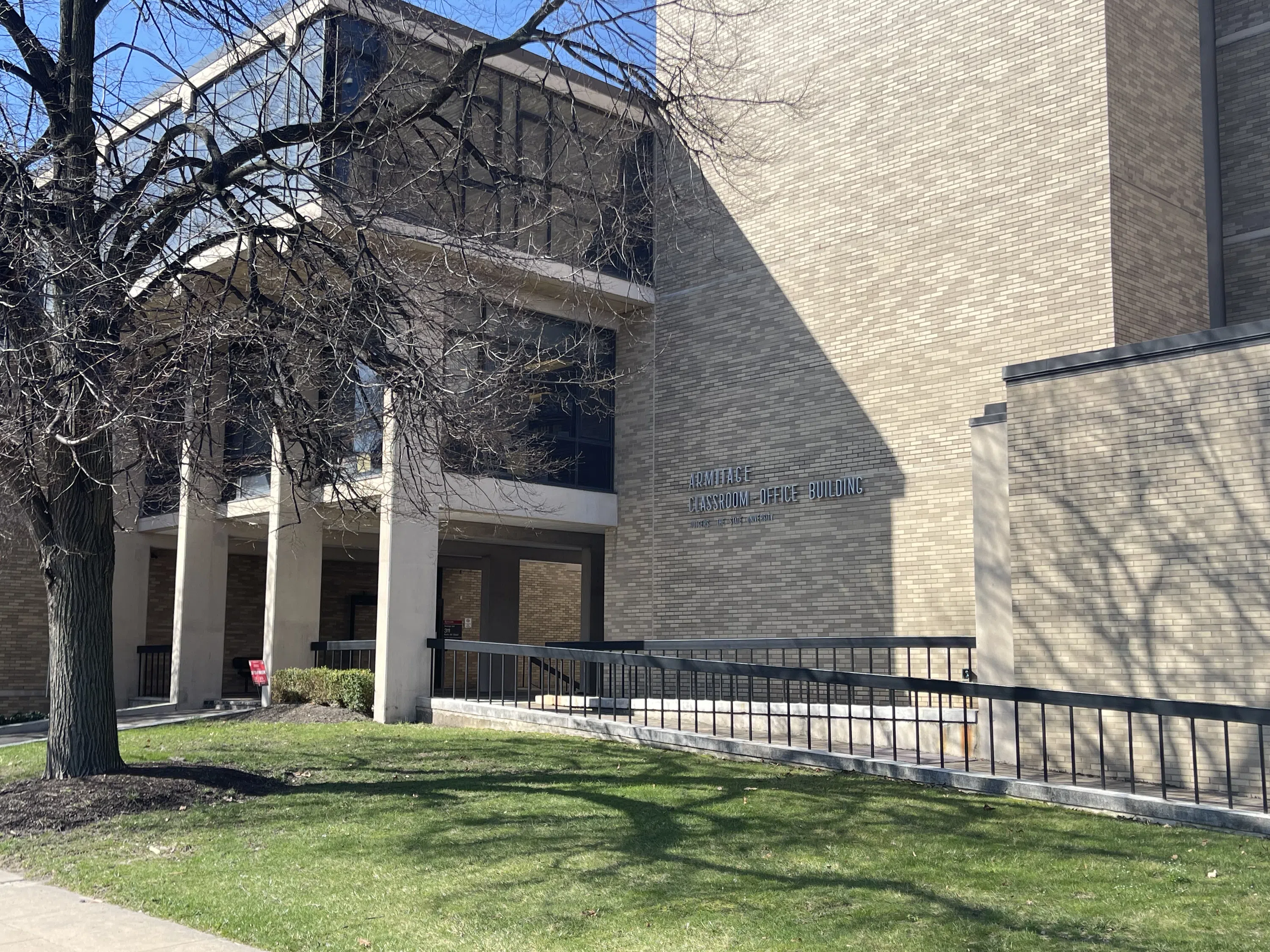 The exterior of Armitage Hall.