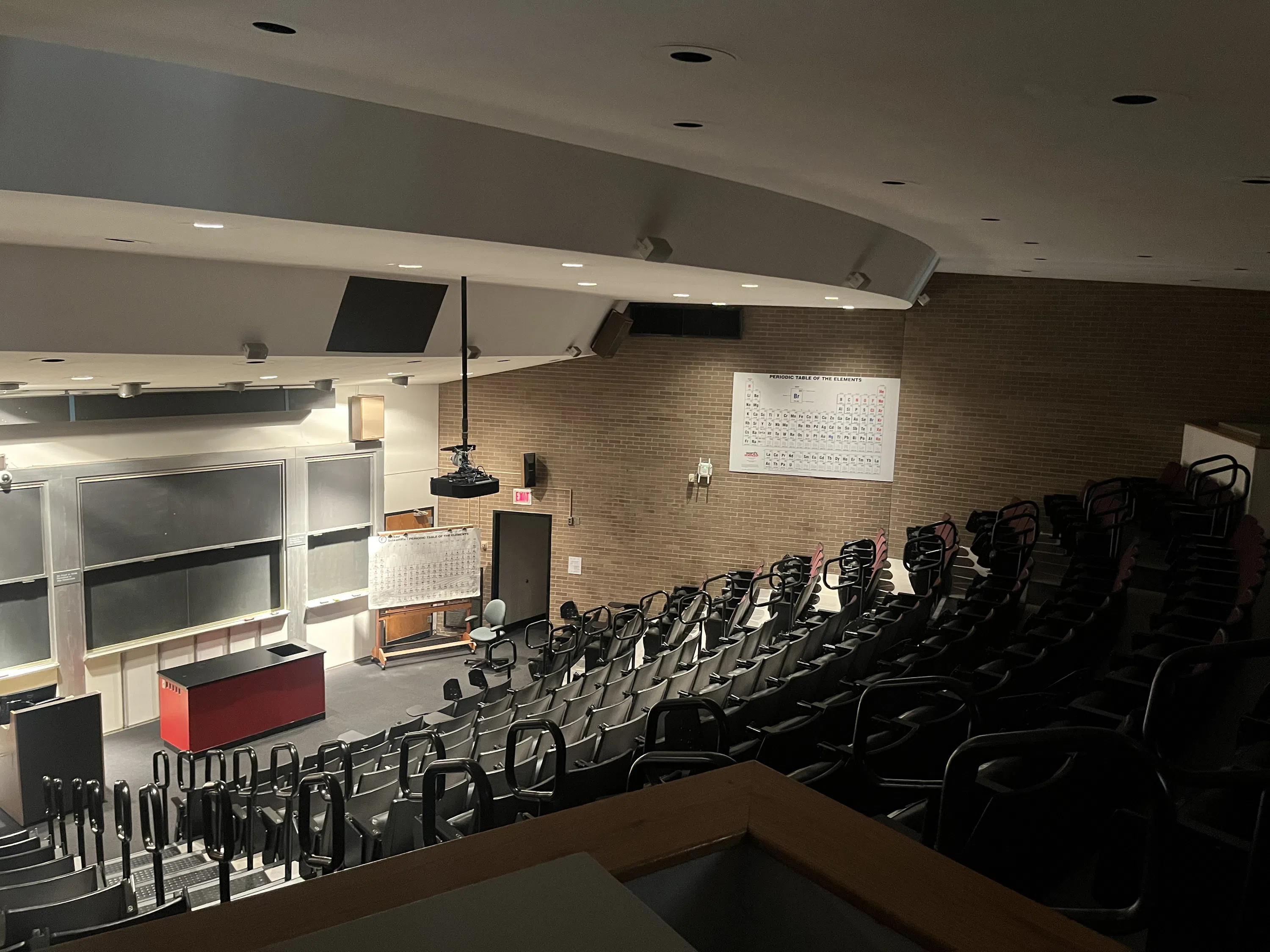 An empty lecture hall.