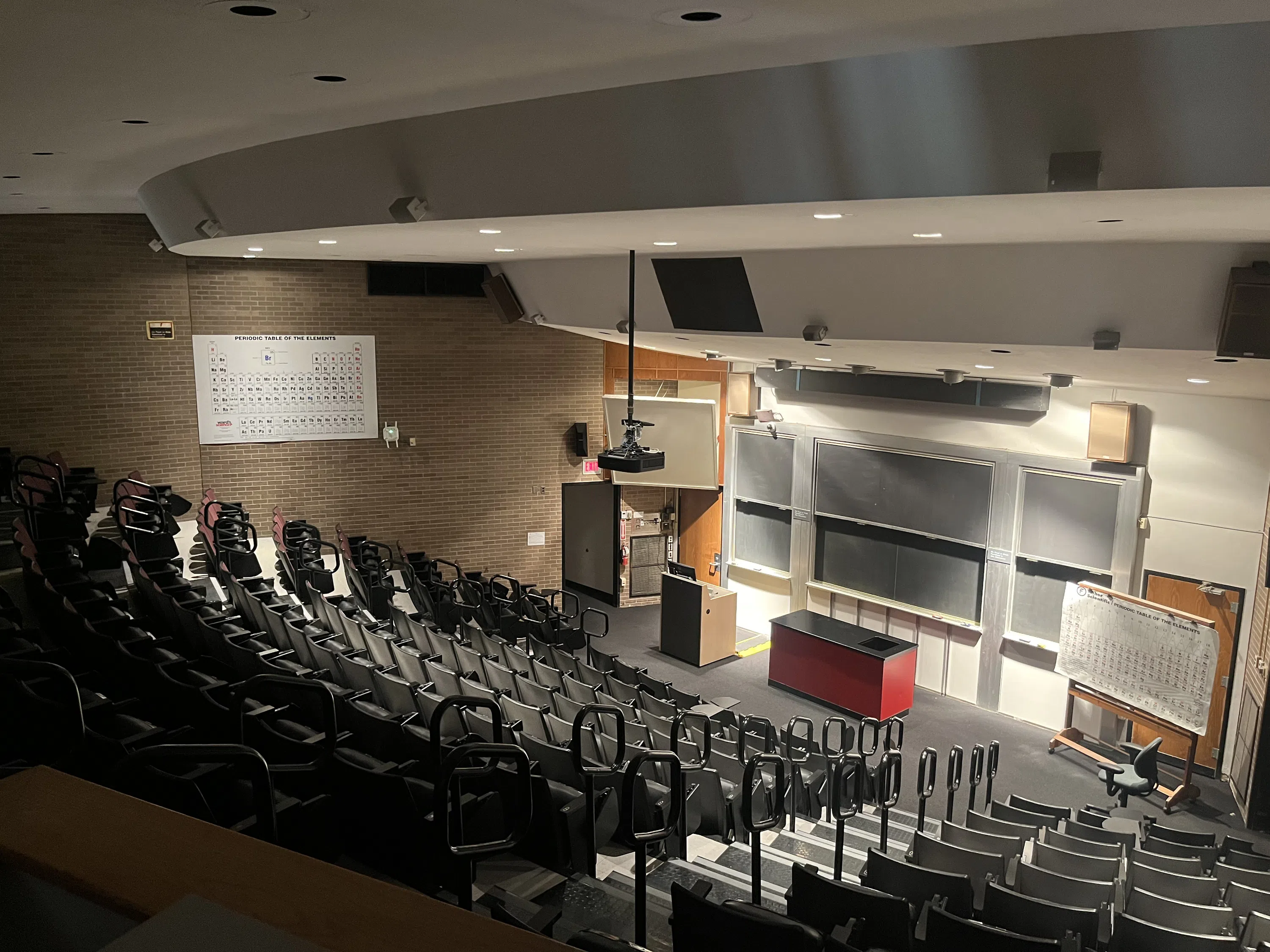 An empty lecture hall.