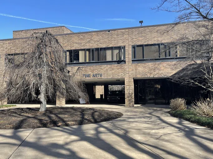 The exterior of the Fine Arts and Theater building.