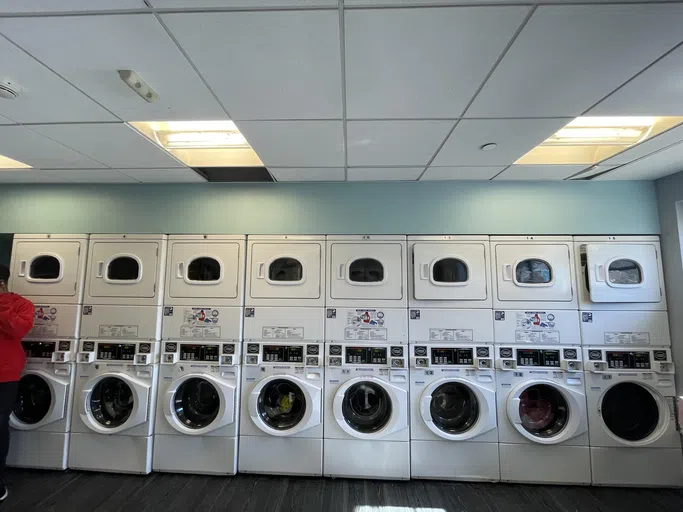 Residents have access to a shared laundry room.