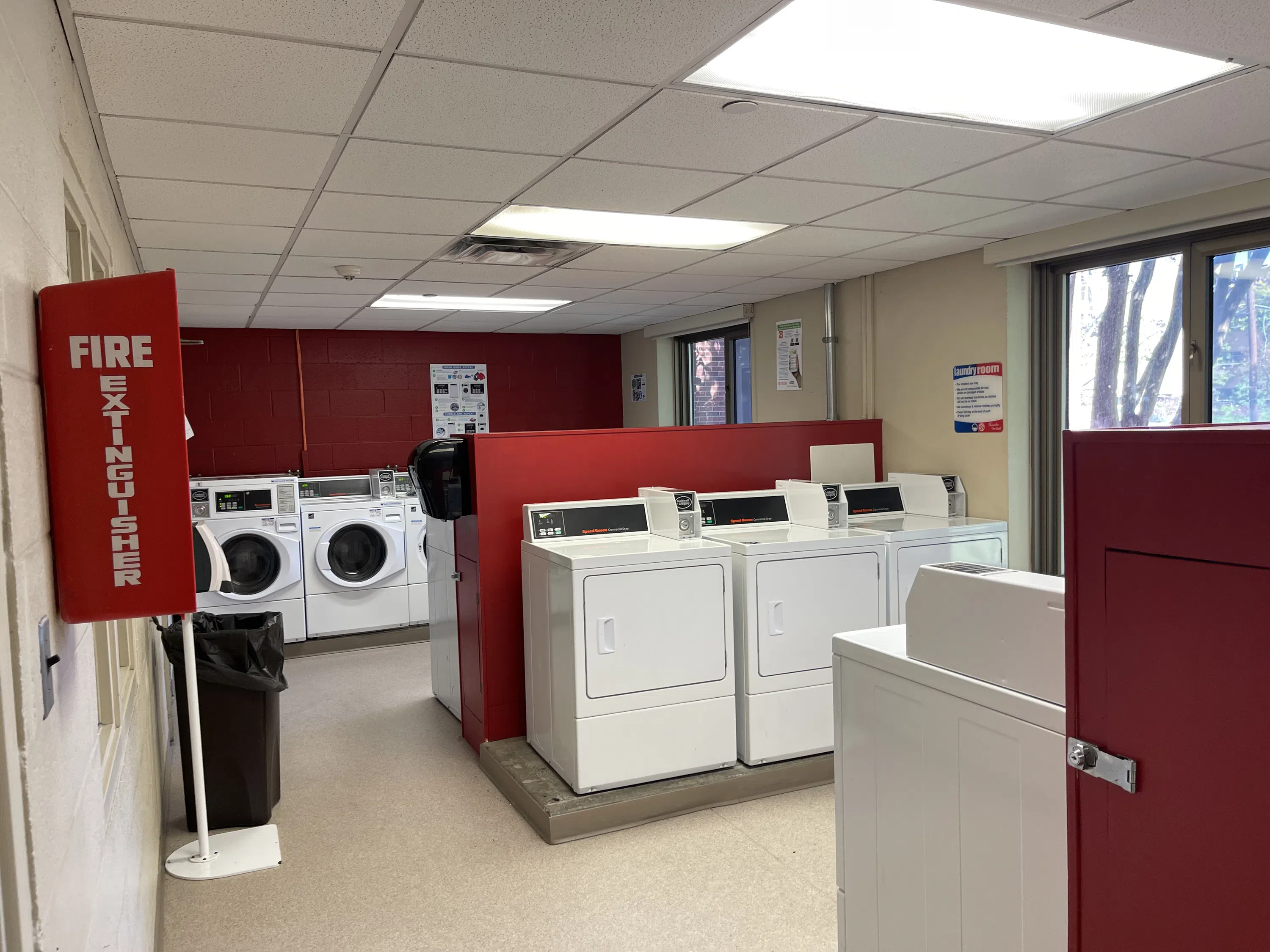 An onsite laundry facility is available to students.