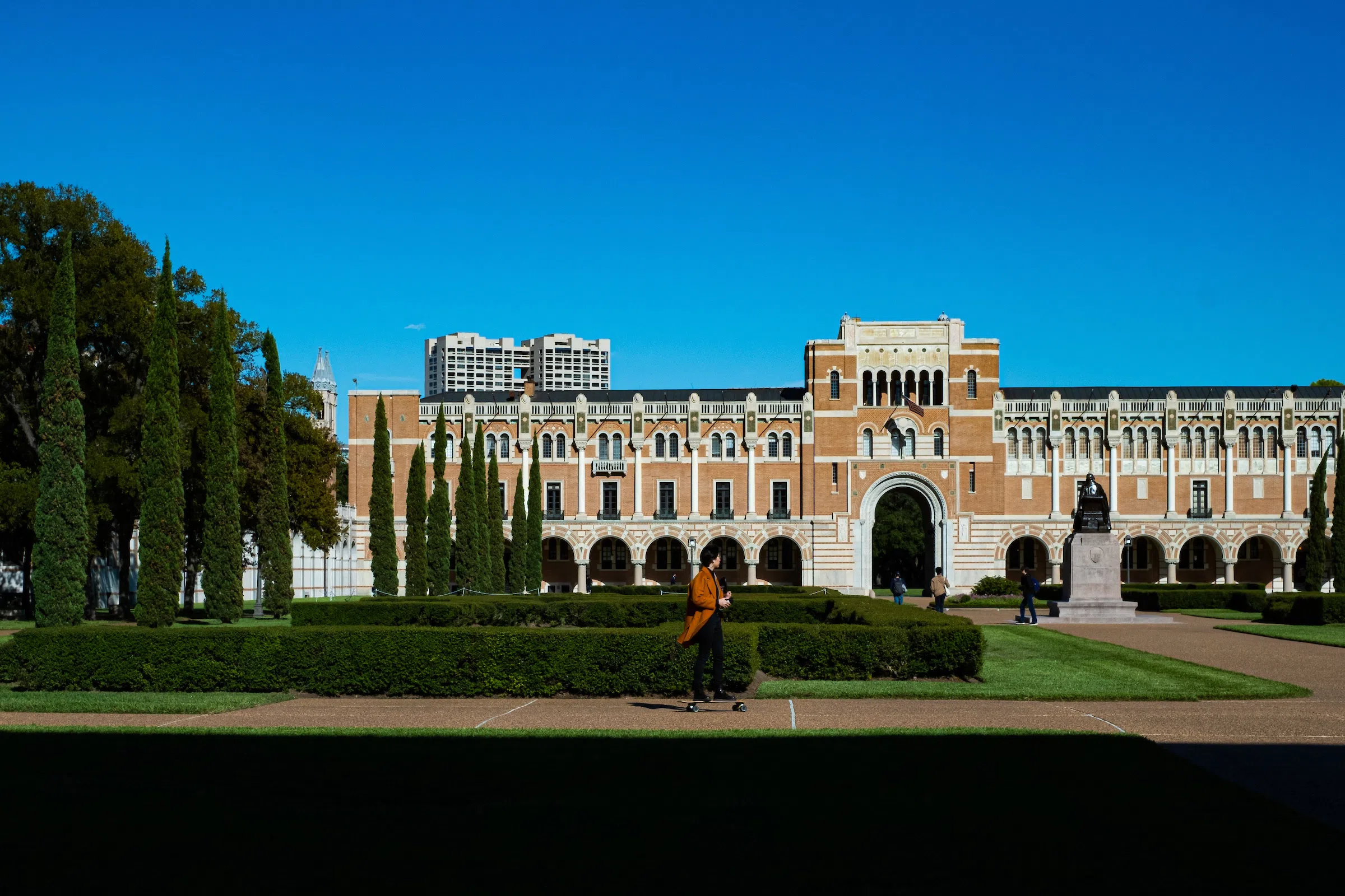 Rice University's Lovett Hall and Academic Quad