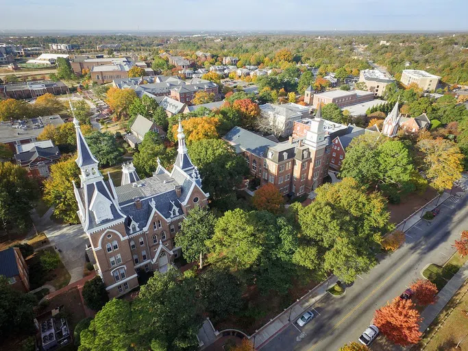 Exterior of Mercer Univcersity