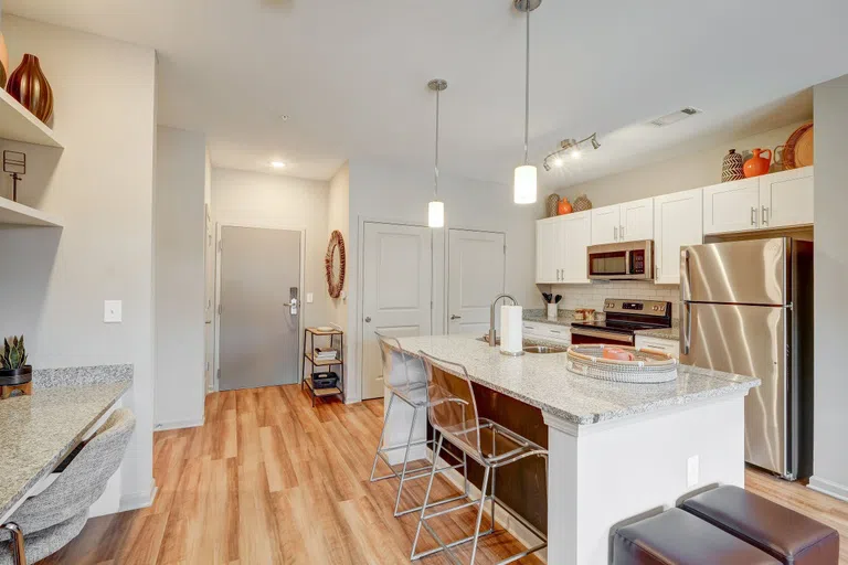 An unoccupied kitchen.