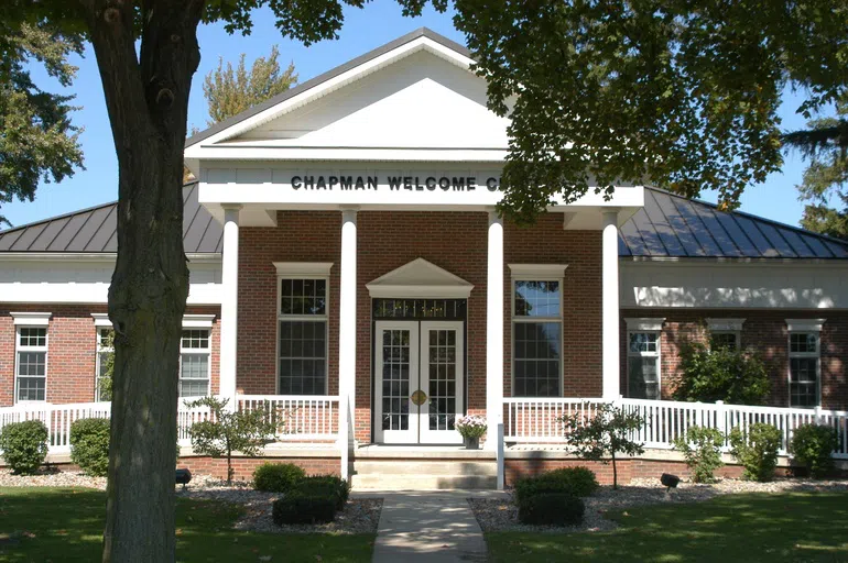 Exterior of Chapman Welcome Center