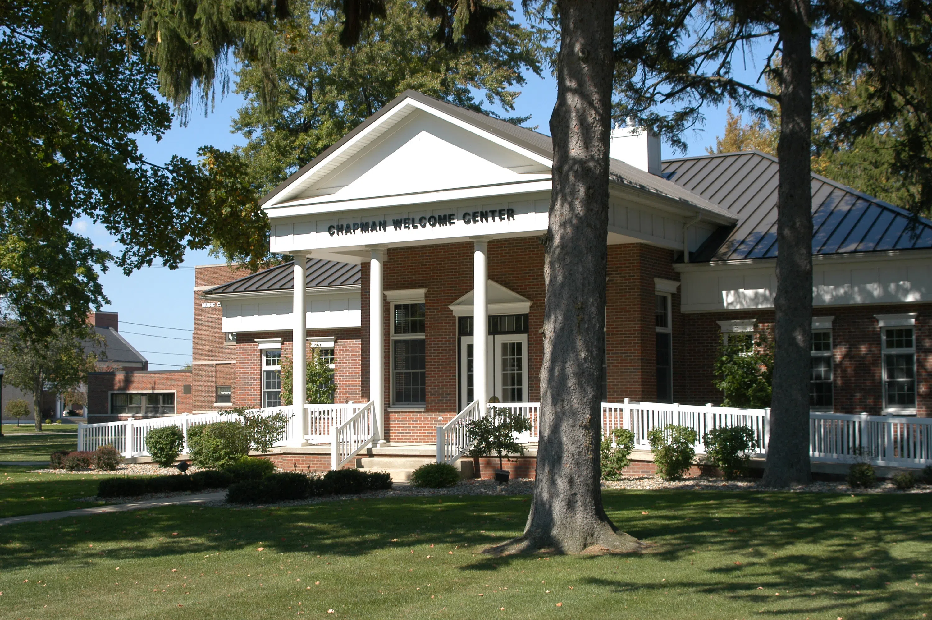 Outside of Chapman Welcome Center