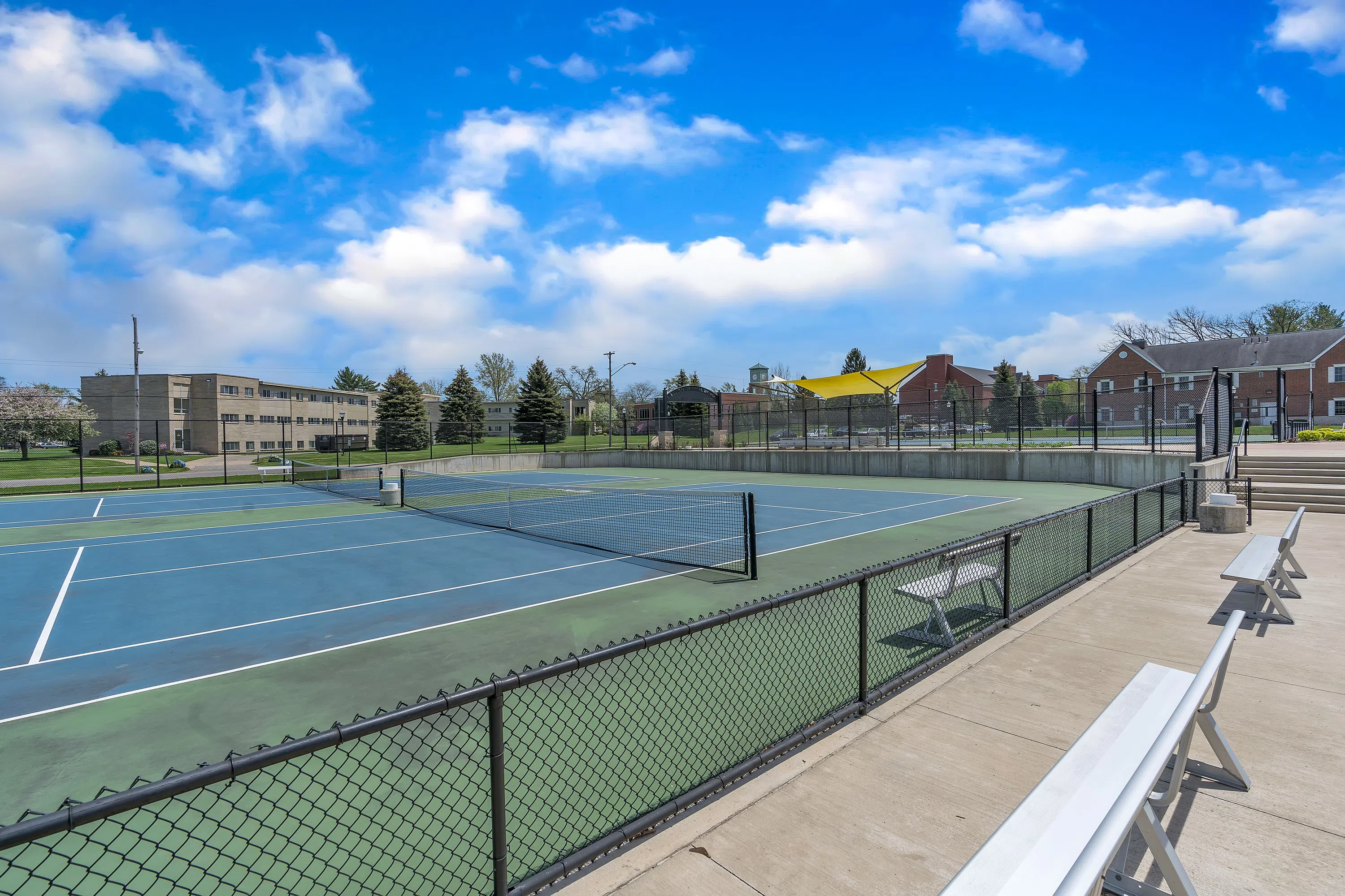 Outdoor tennis court