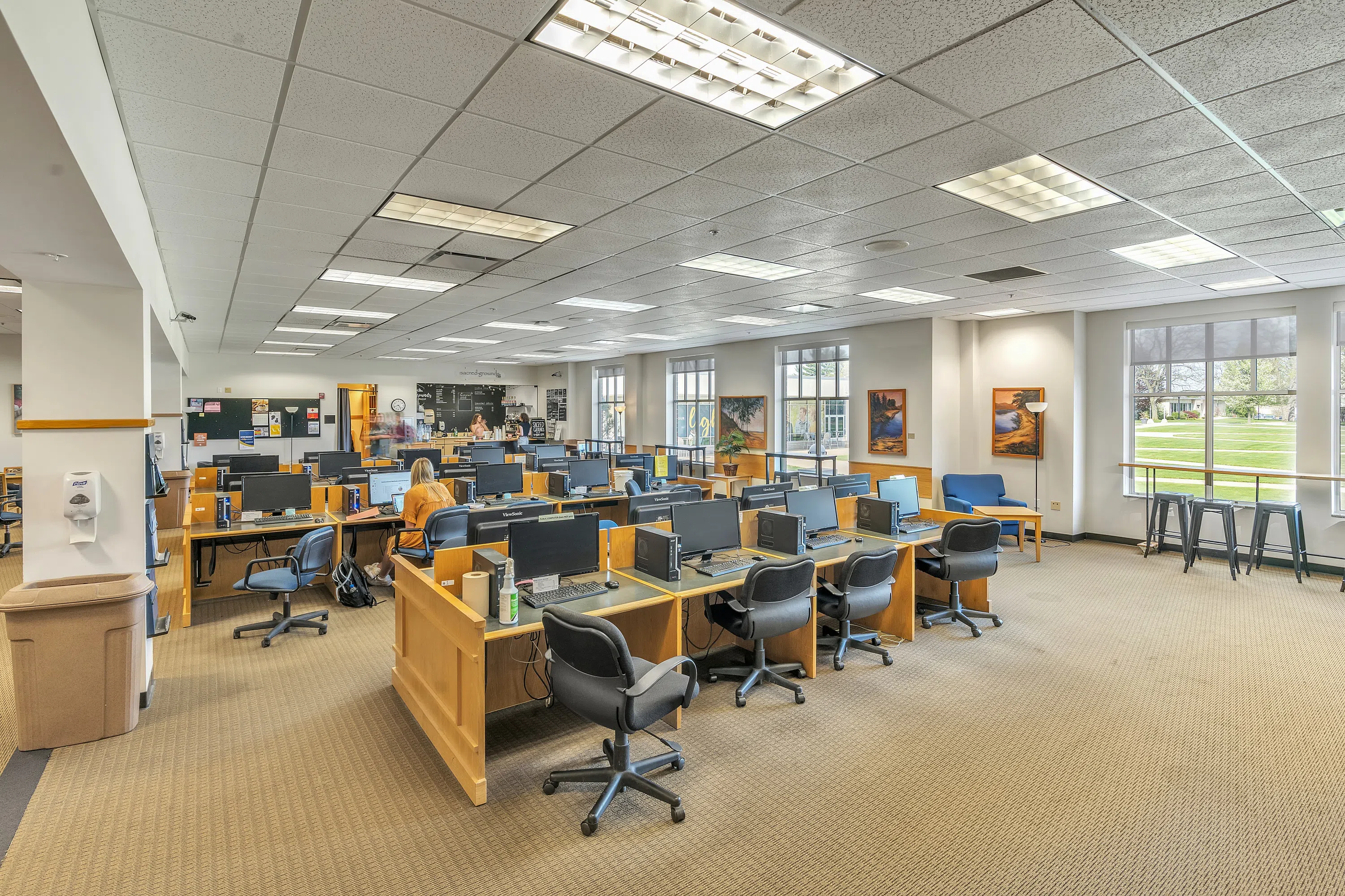 Interior library study space