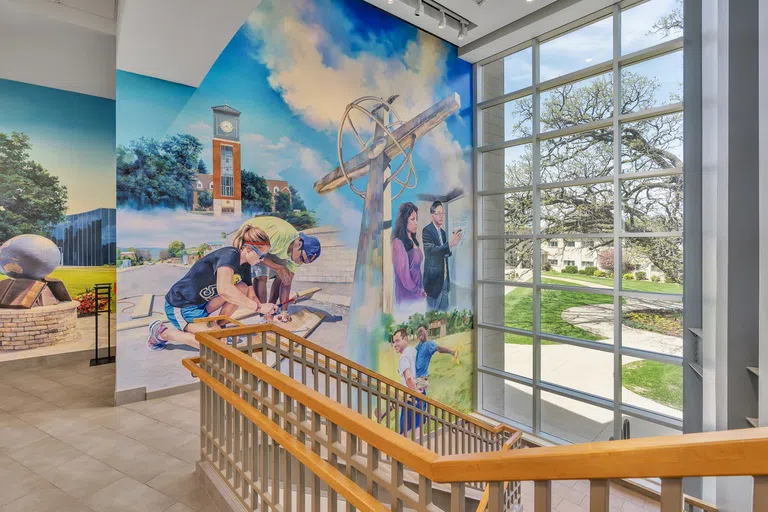 Mural inside the Kresge Student Center