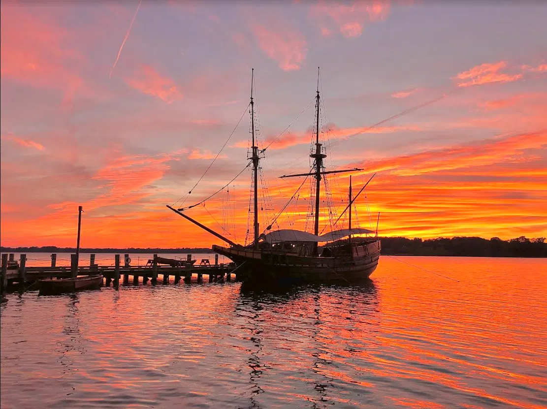 A replica of the Dove at Historic St. Mary's City