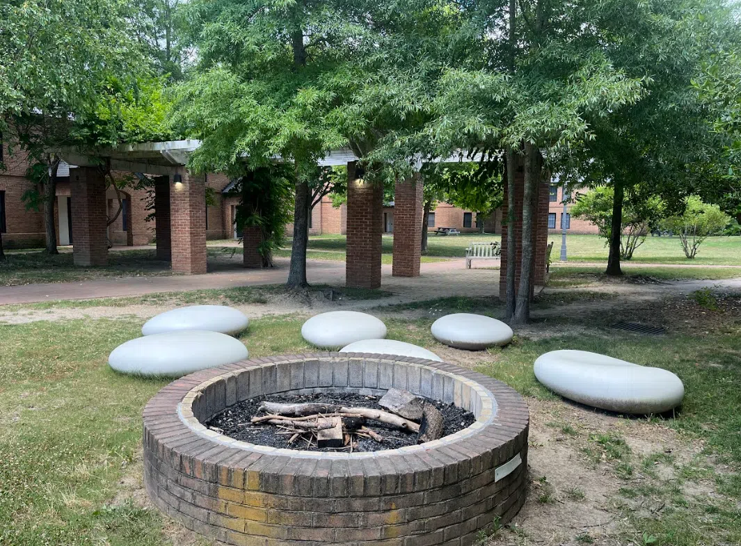 Waring Commons firepit and outdoor seating