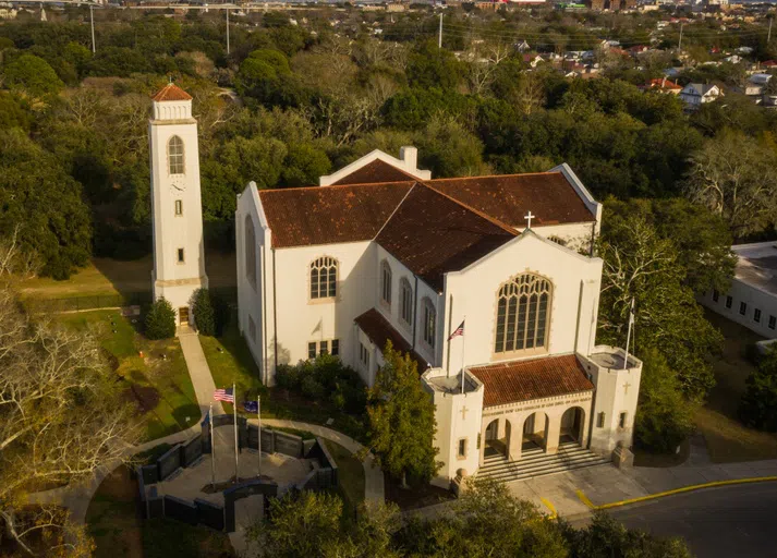 Aerial view of Summerall Chapel