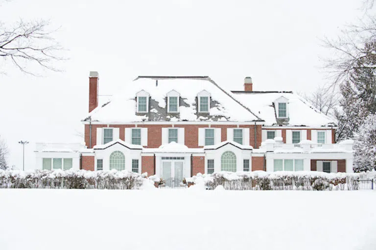 The President's House in the winter