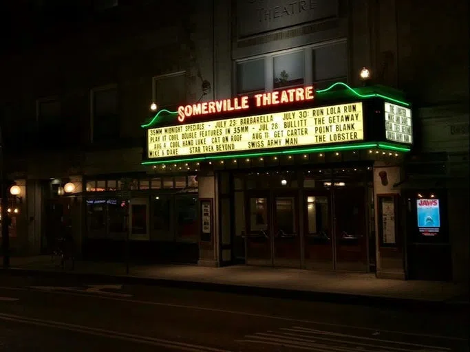 The historic Somerville Theater in Davis Square