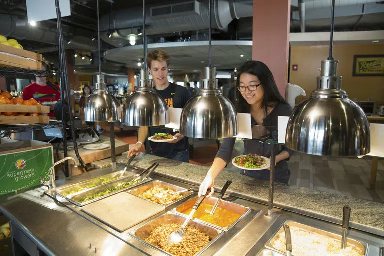 Inside Dewick-Macphie Dining Center