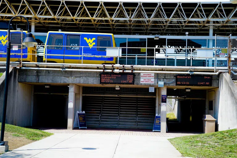 PRTs parked at the Towers PRT Station 